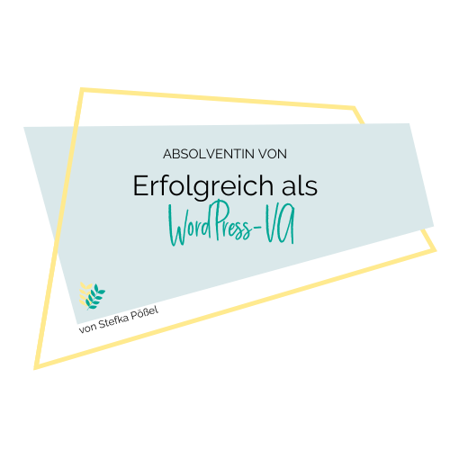 Badge Erfolgreich als WordPress-VA Badge Erfolgreich als WordPress-VA