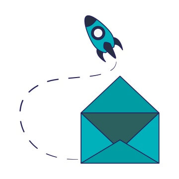 Raketen-Mail_1_3 Person betrachtet eine Homepage am Laptop – Fokus auf modernes Webdesign